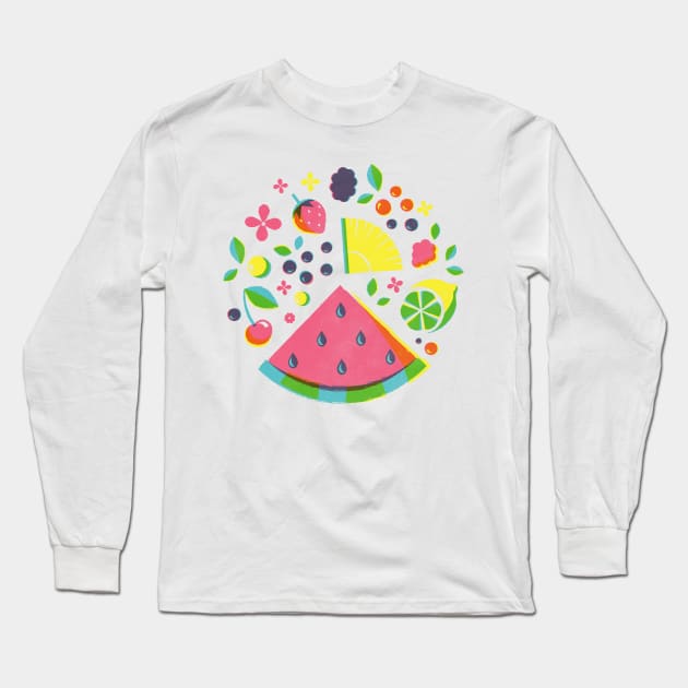 Fruit Salad Long Sleeve T-Shirt by annikashop